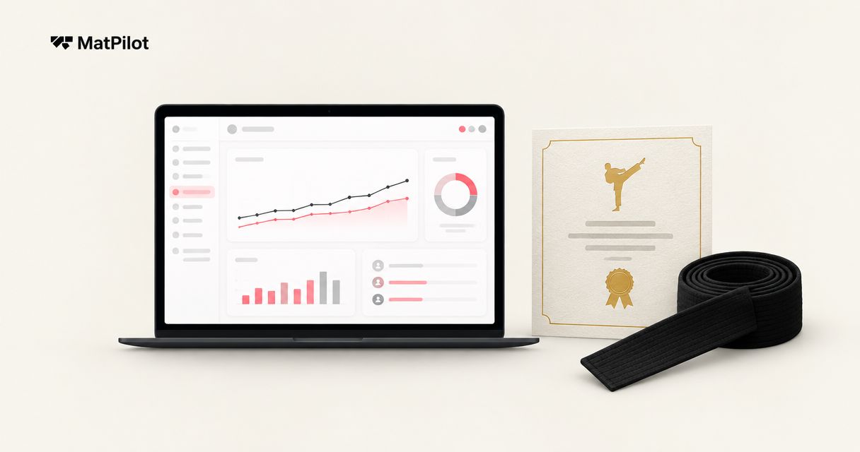 Can martial arts software generate promotion diplomas?