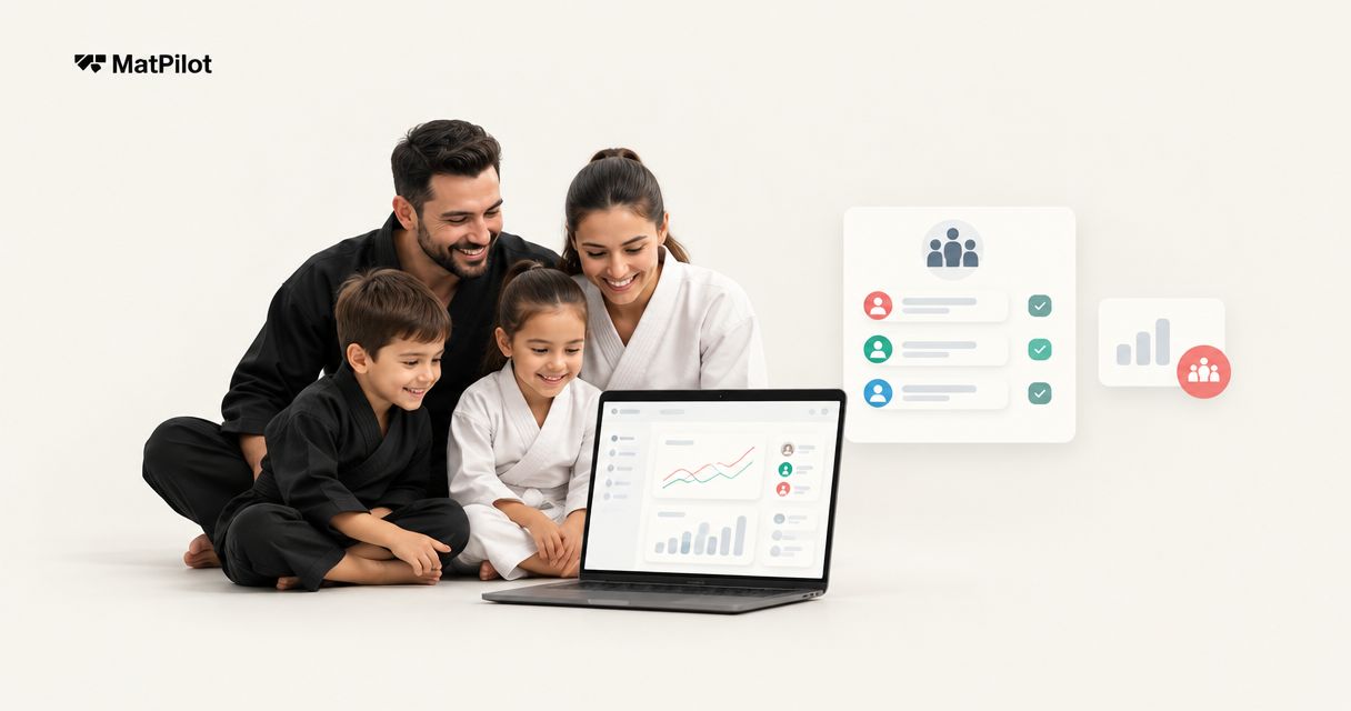 Can martial arts software handle family and sibling billing?