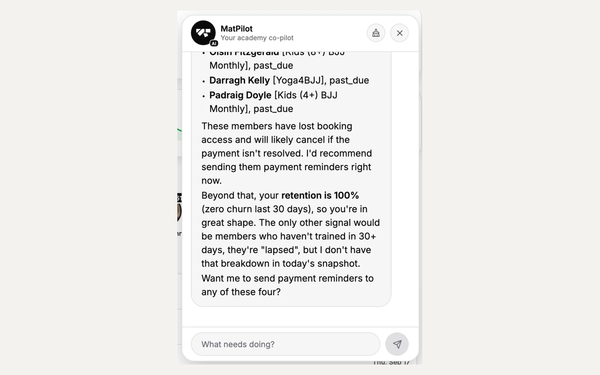 The AI co-pilot flagging the memberships most at risk of cancelling