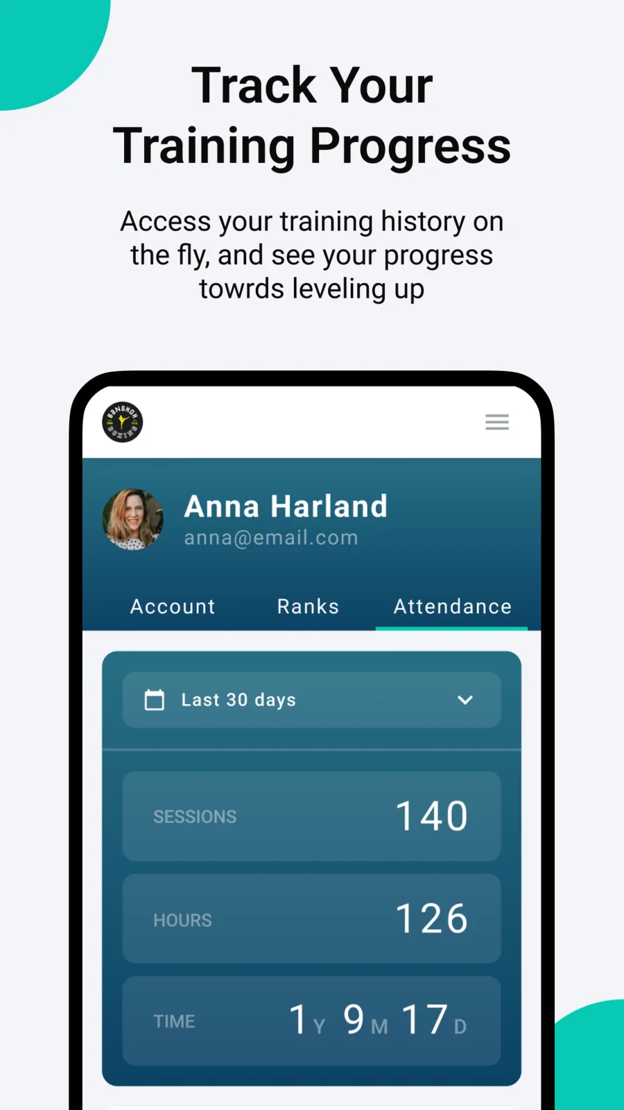 Gymdesk Members App: training progress, from its App Store listing