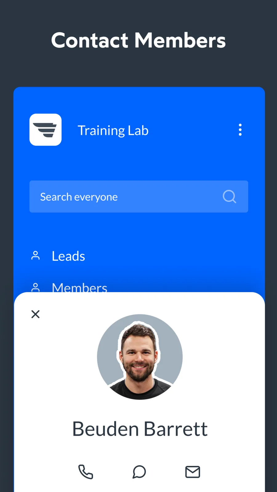 PushPress Staff: members directory, from its App Store listing